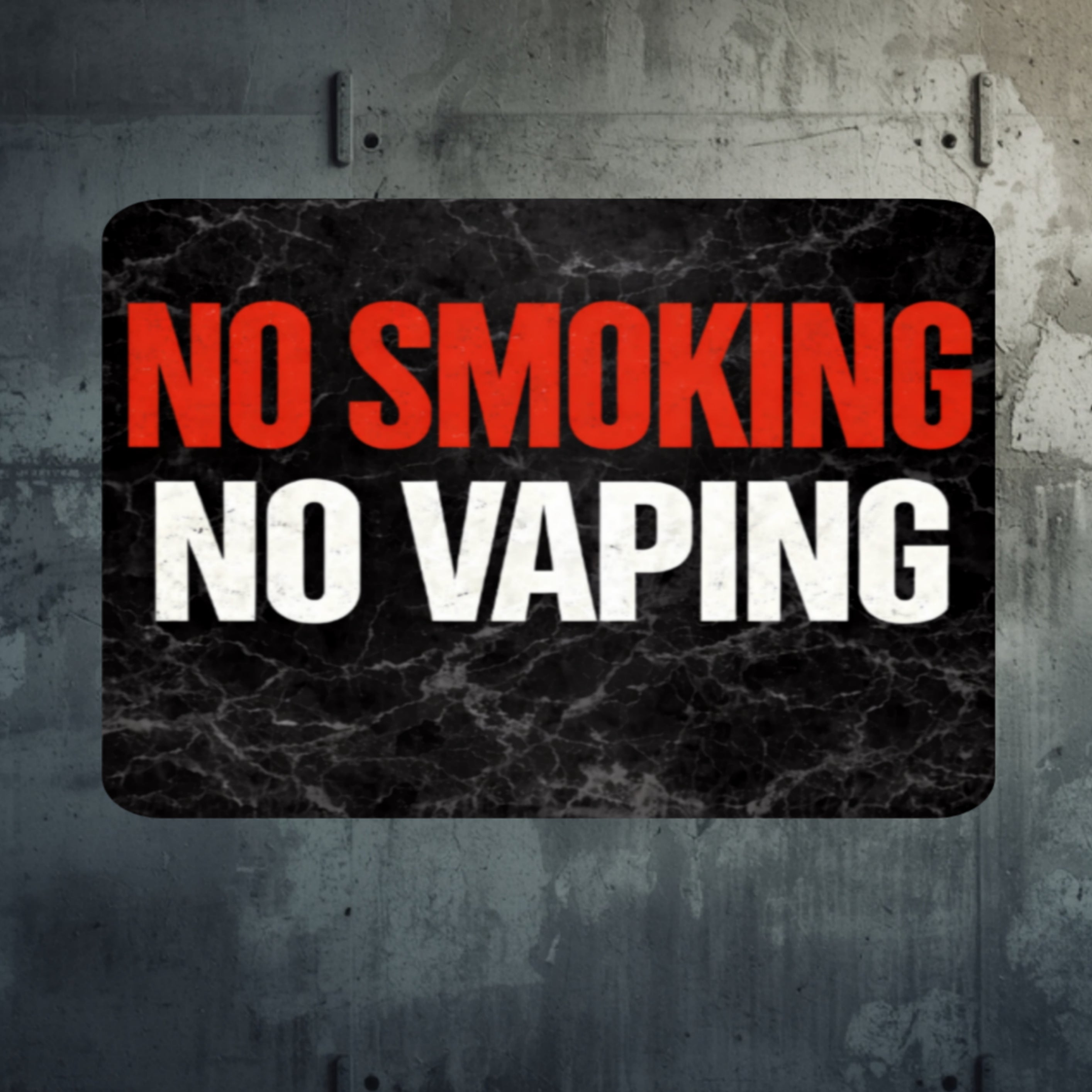 No Smoking No Vaping Sign – Modern Home No Smoking Sign, No Vape Allowed Wall Decor, Laminated Door Sign 6x9in 19x13in