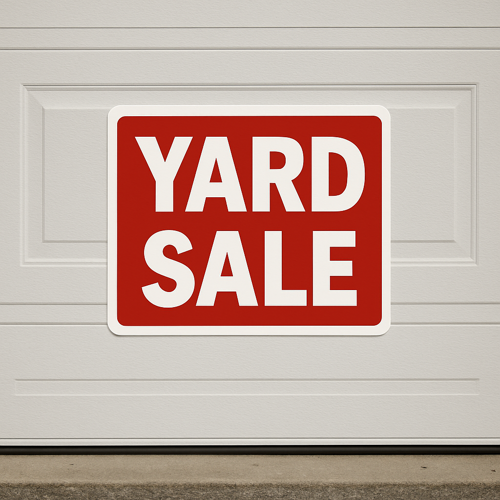 Yard Sale Sign – 19x13 Outdoor Garage Sale Sign | Bold Lawn & Driveway Sale Display