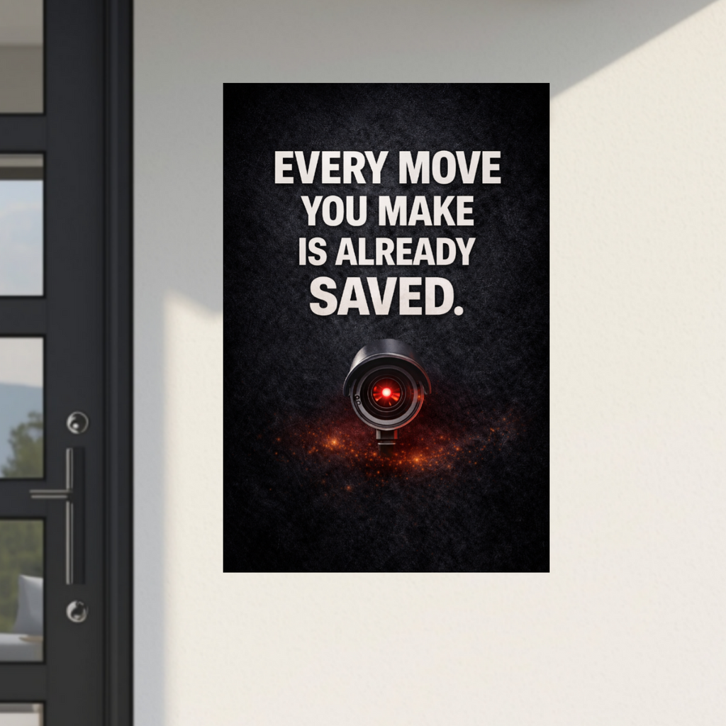Security Camera Warning Sign 13x19 Laminated Outdoor Sign Every Move You Make Is Already Saved Porch Protection Surveillance Sign