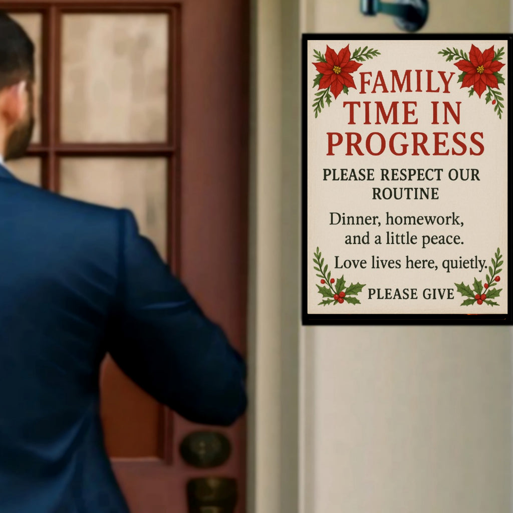 Quiet Home Zone Privacy Sign – Please Respect Our Privacy Door Sign | Home Warning Decor 13x19in Laminated Print