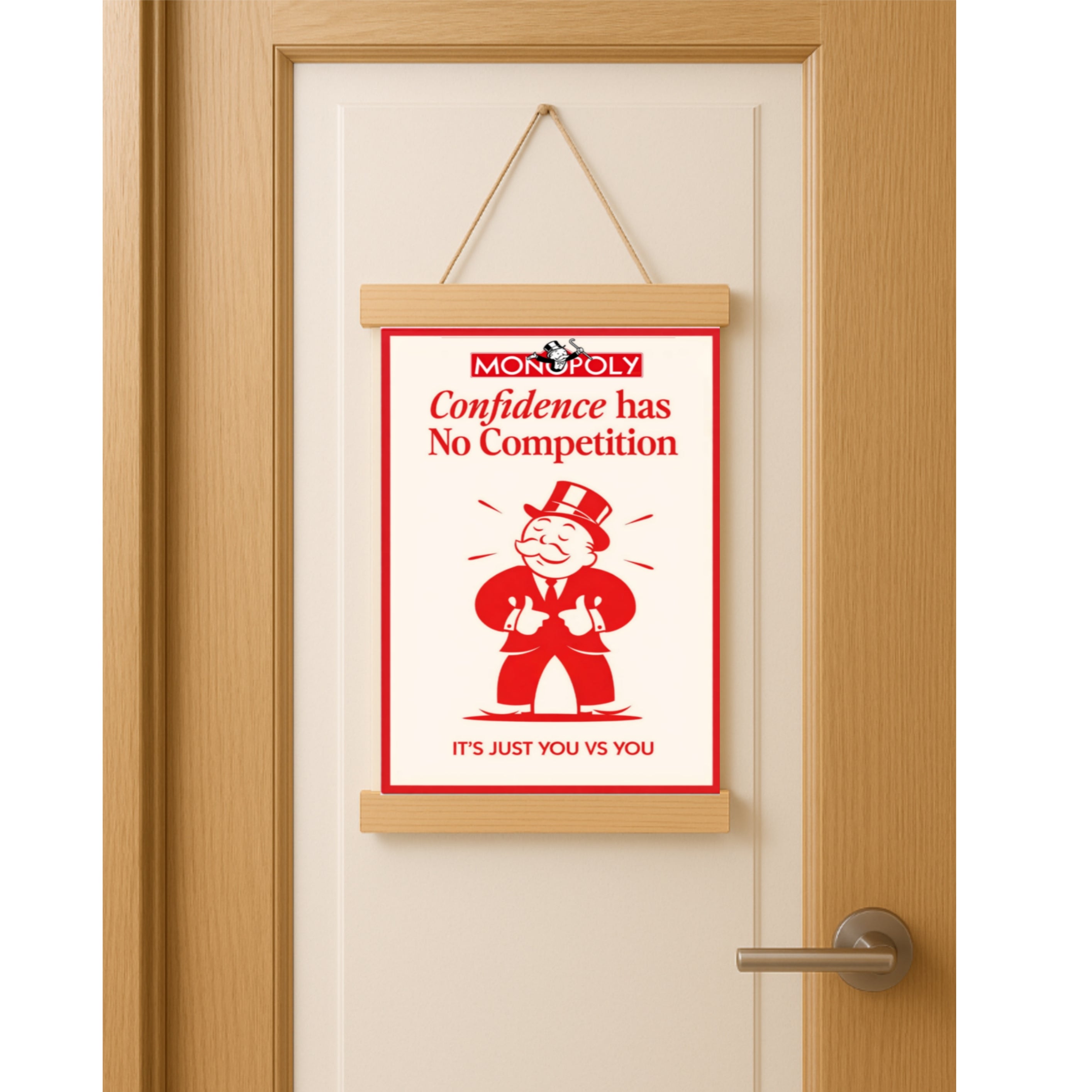 Confidence Has No Competition Poster – 13x19 Laminated Motivational Wall Art – Self Confidence Decor