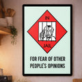 In Jail for Other People’s Opinions Sign – Motivational Freedom 13x19in Laminated Print| Self Confidence Wall Art