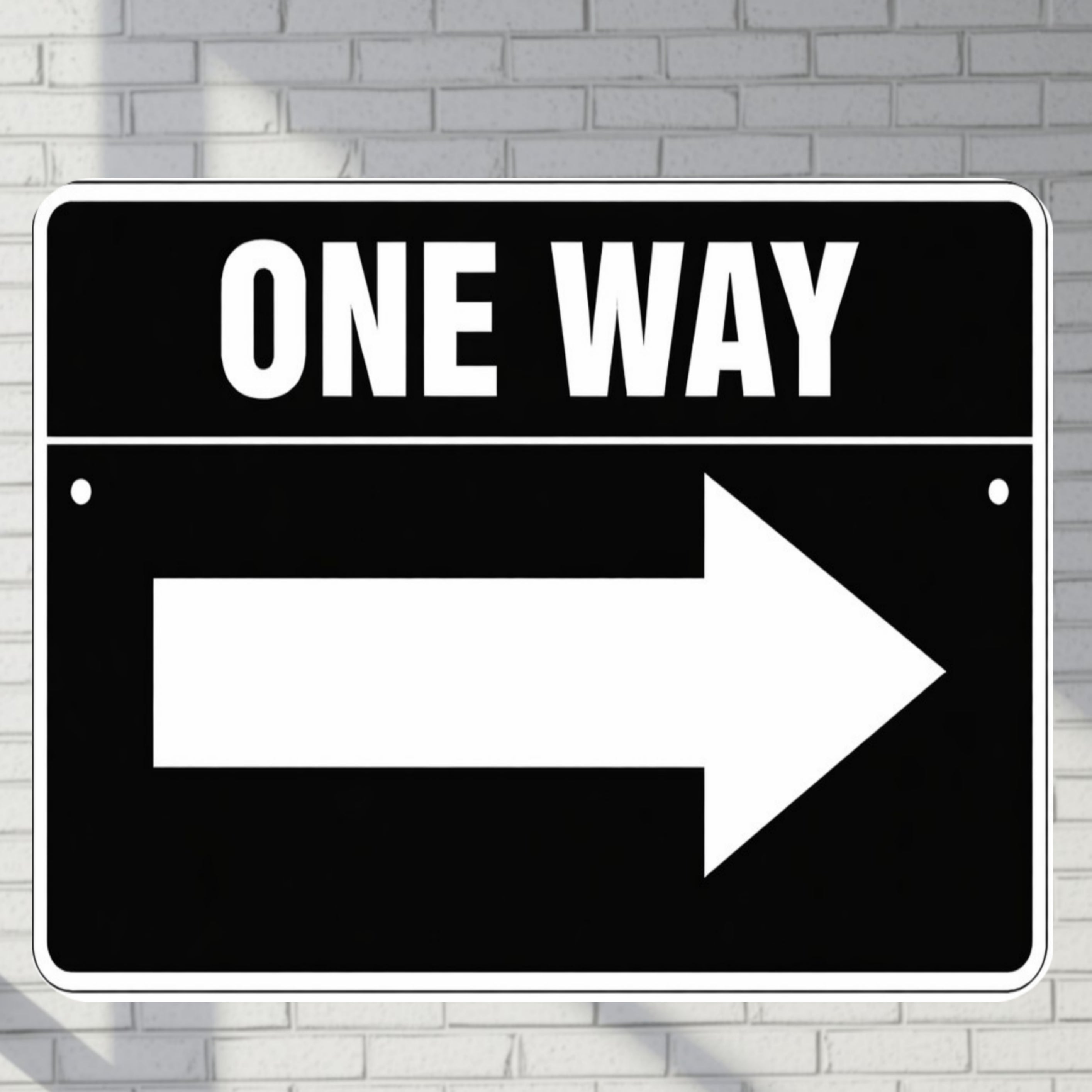 One Way Left Arrow Sign 12x12 – Directional Traffic Sign, Driveway Garage Business Sign, Laminated Aluminum Backing Weather Resistant