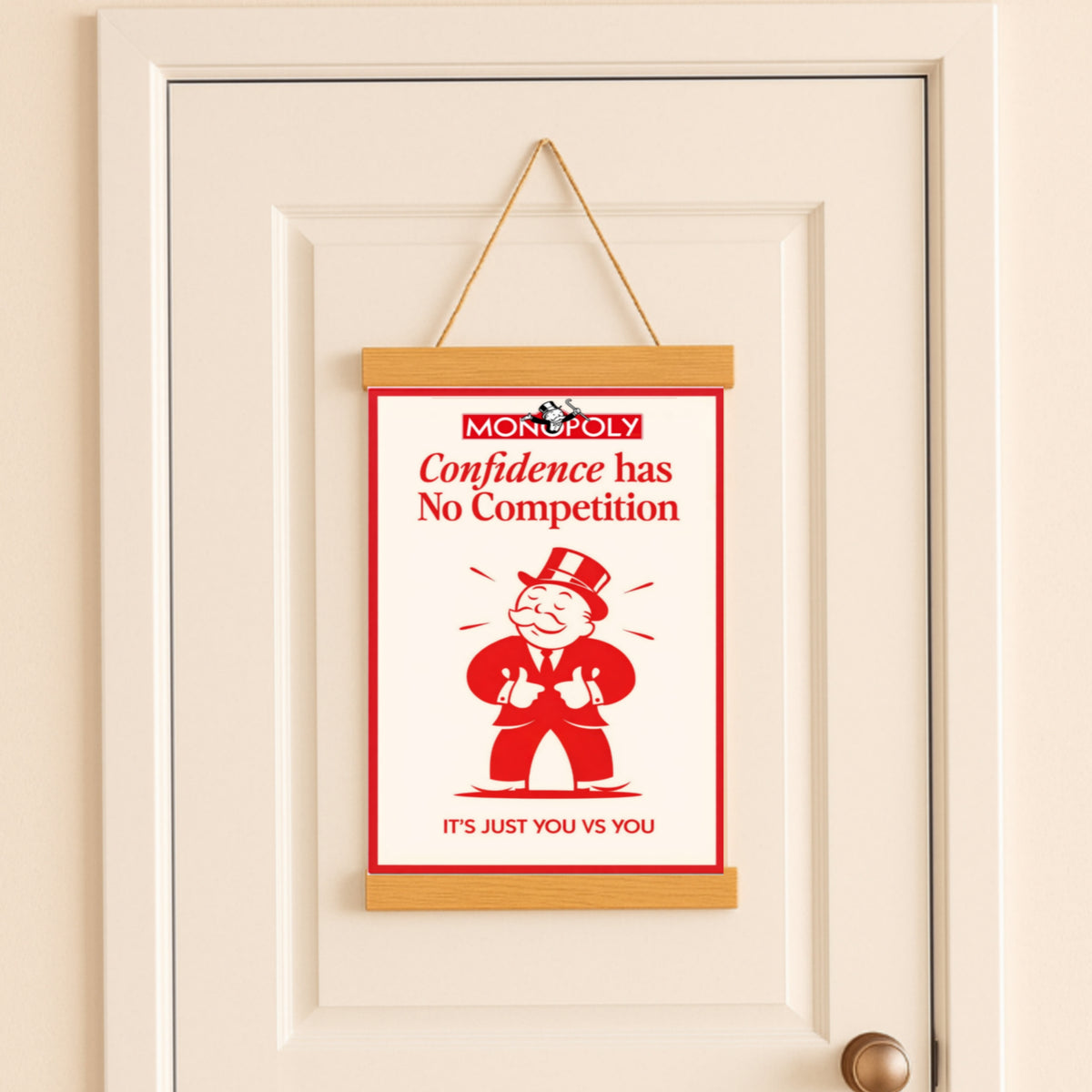 Confidence Has No Competition Poster – 13x19 Laminated Motivational Wall Art – Self Confidence Decor