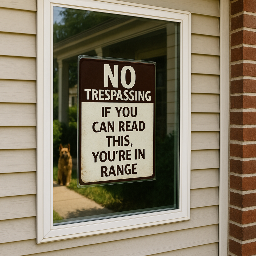 No Trespassing Sign – If You Can Read This You’re in Range | Funny Property Warning Sign 13x19in