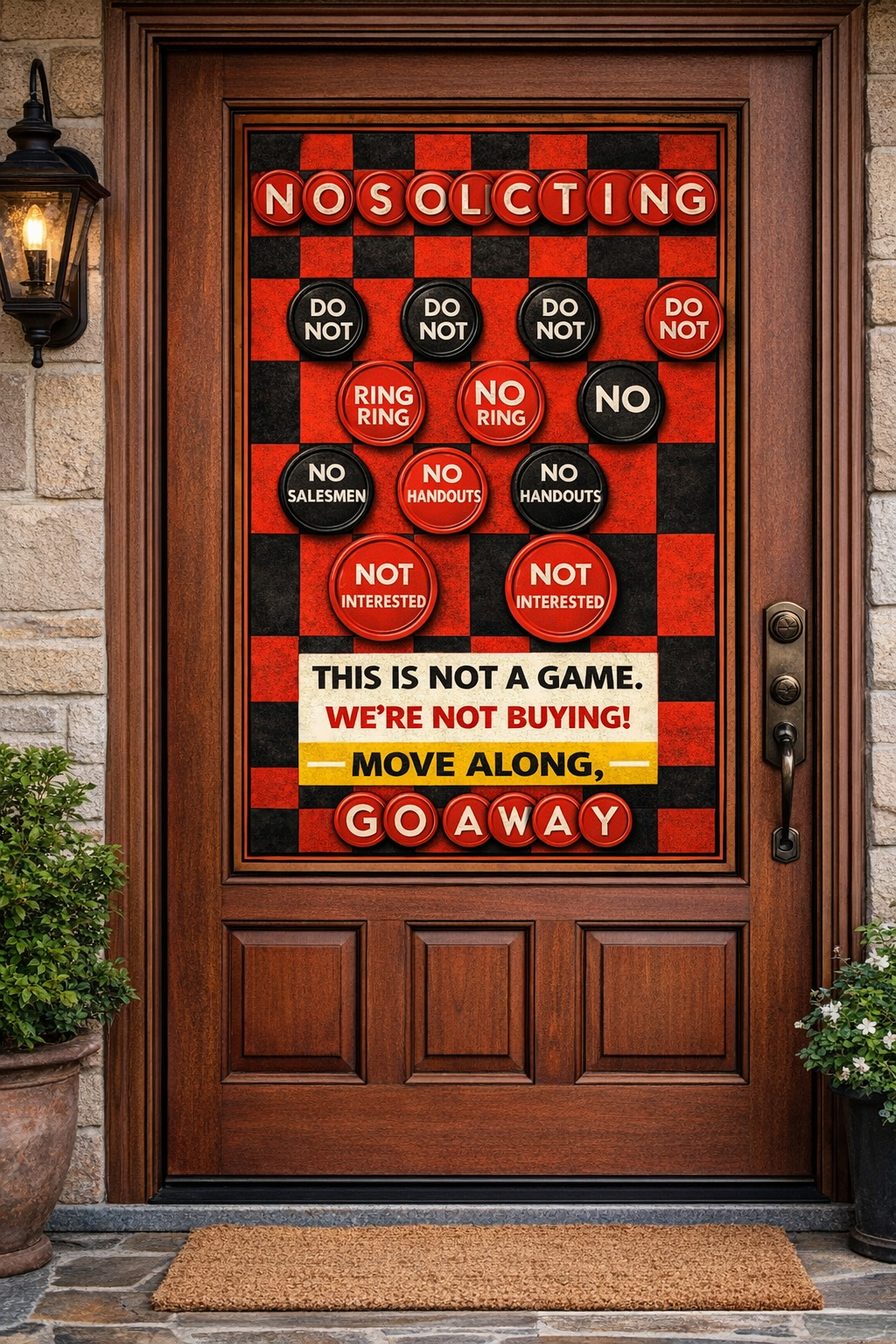 No Trespassing Chess Sign Keep Out Or Pay The Price 13x19 Laminated Warning Sign Unique Strategy Design Home Security Decor