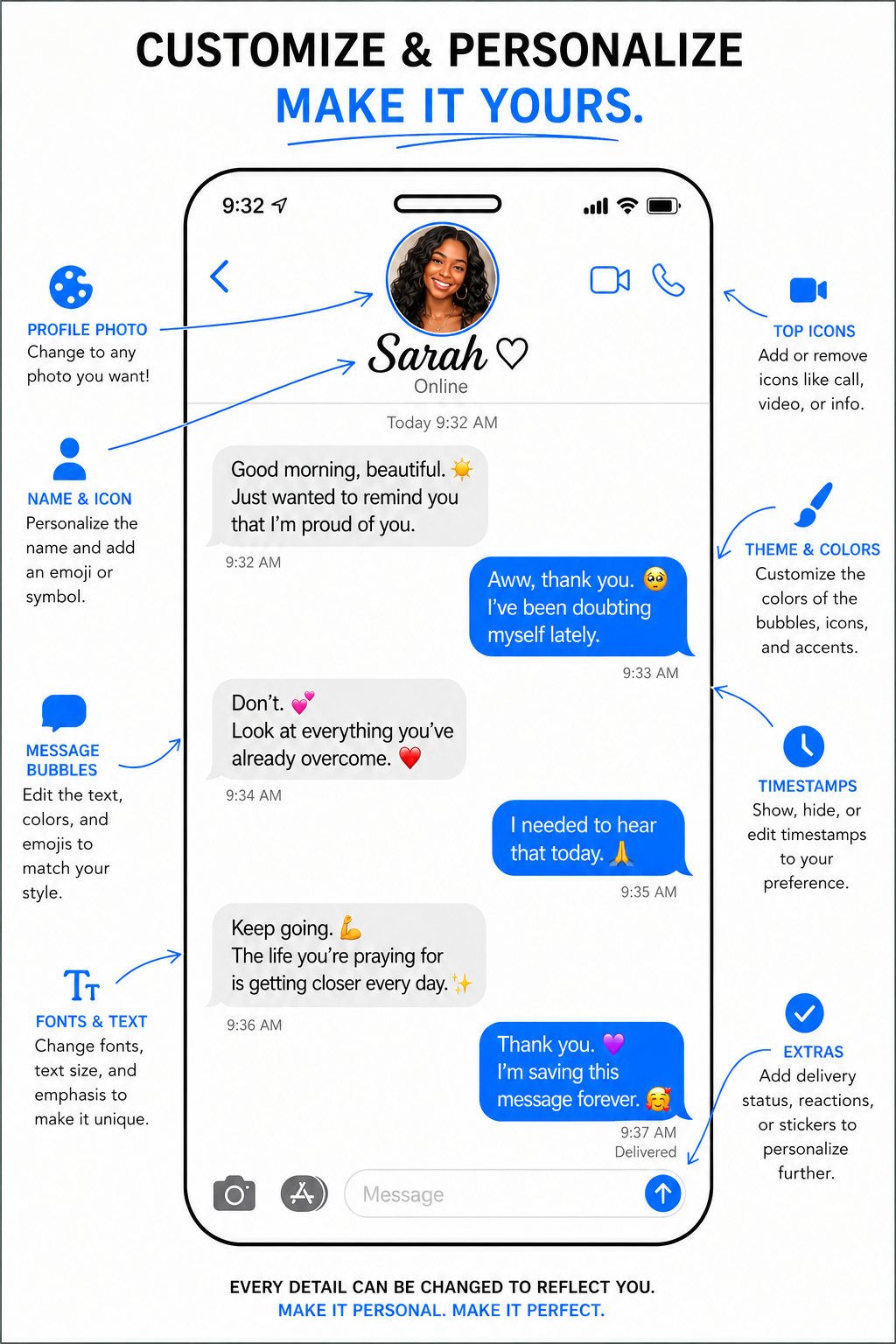 Personalized Text Message Wall Art | Custom Phone Conversation Sign | First Date Texts Gift | Personalized Couple Wall