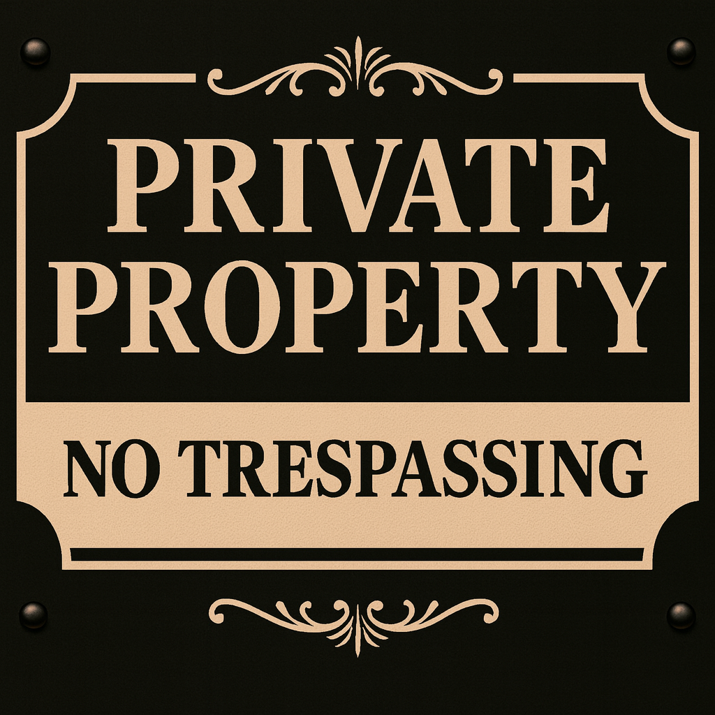 Private Property No Trespassing Sign – Rustic Vintage Warning Sign | Farm, Land, Yard, Fence Security Decor