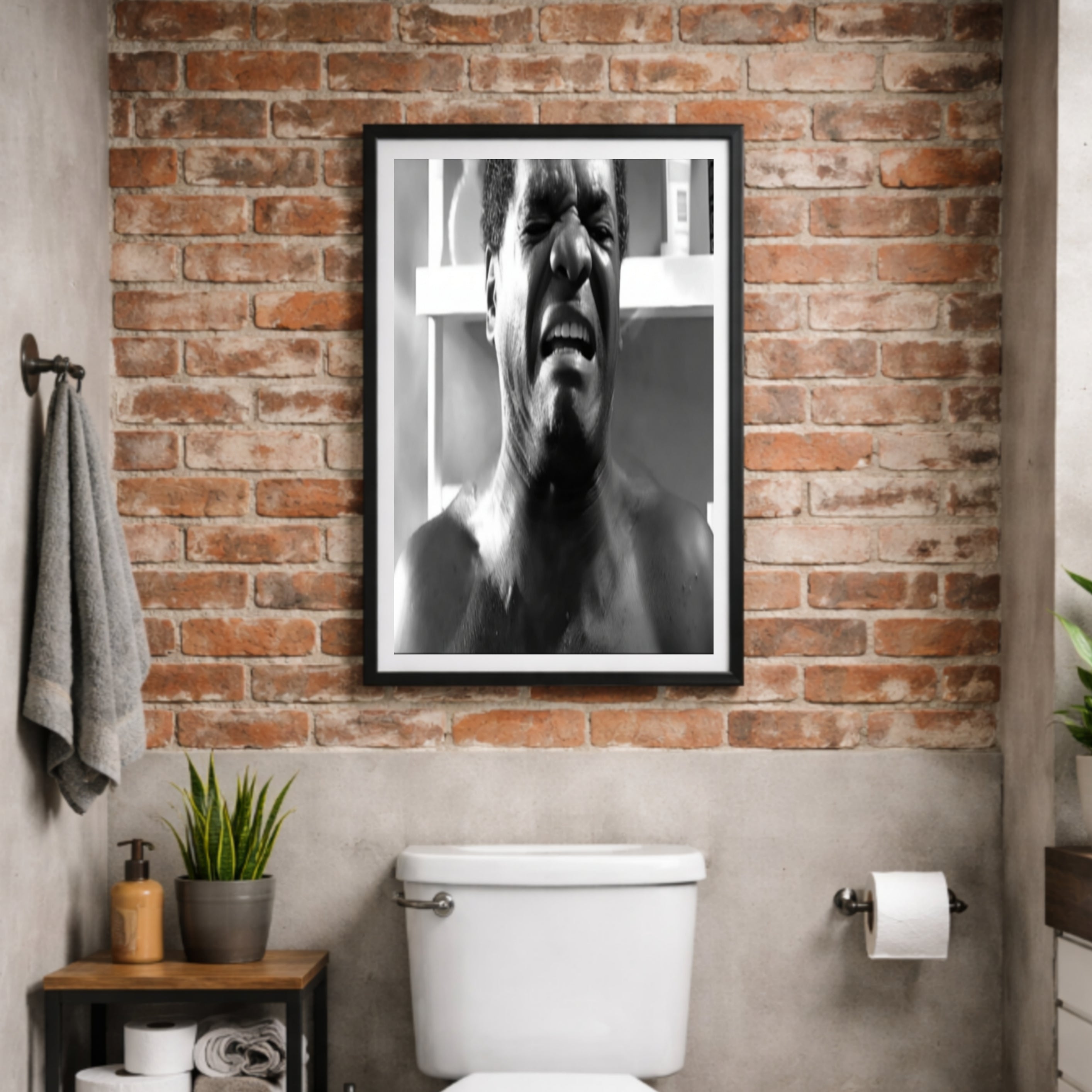 Friday Movie Inspired Wall Art – Pops & Craig Classic Scene Print | Funny Urban Nostalgia Decor | Black & White Framed Poster