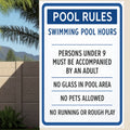 Pool Rules Sign Swimming Pool Safety Poster 13x19 Laminated Pool Area Rules Sign Outdoor Backyard Pool Decor