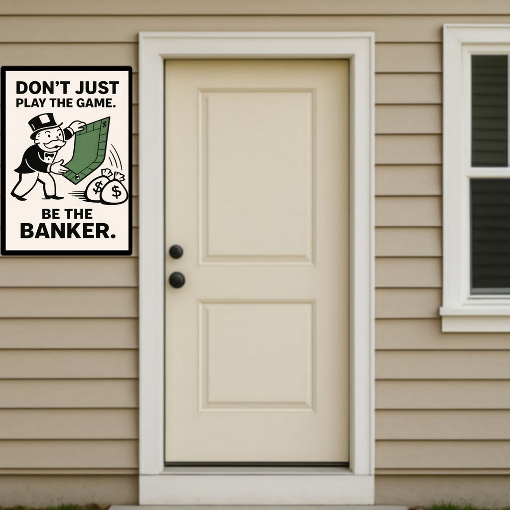 Don’t Just Play the Game Be the Banker Poster – Entrepreneur Motivation Wall Art