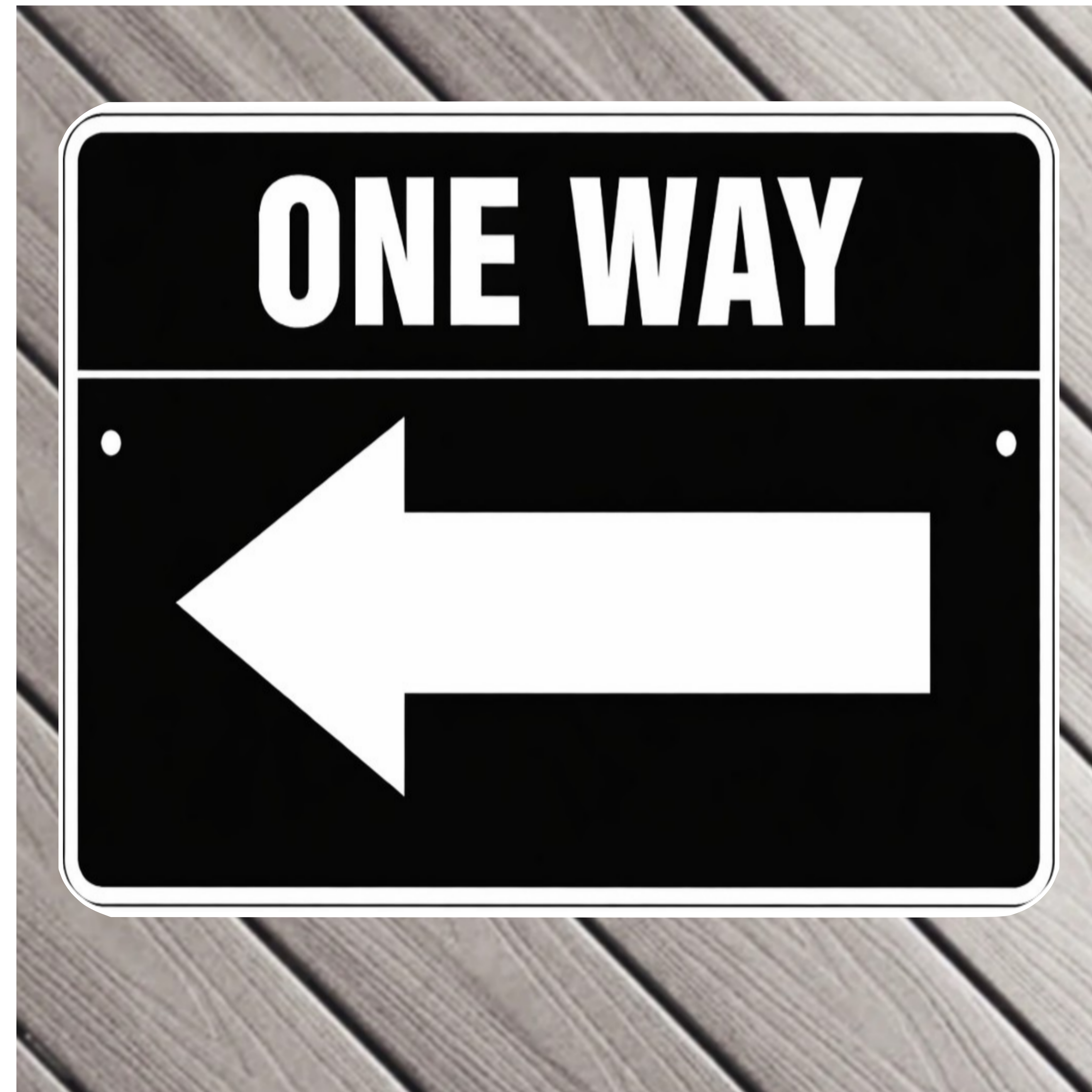 One Way Left Arrow Sign 12x12 – Directional Traffic Sign, Driveway Garage Business Sign, Laminated Aluminum Backing Weather Resistant