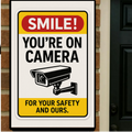 Smile You’re On Camera Security Sign – Home Surveillance Warning Sign | Security Camera Notice