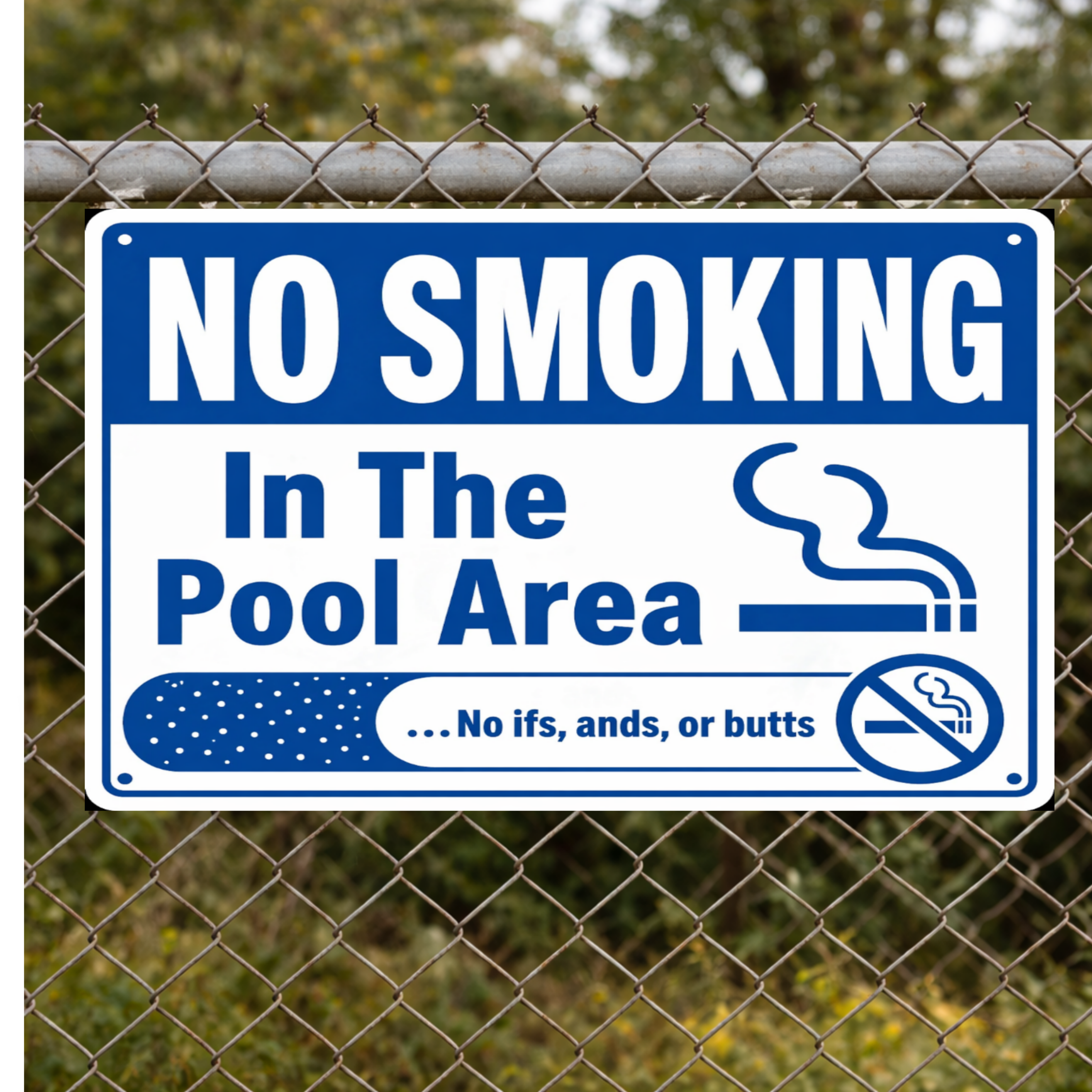 No Smoking In The Pool Area Sign 13x19 Laminated Pool Rules Decor Backyard Pool Safety No Smoking Wall Sign