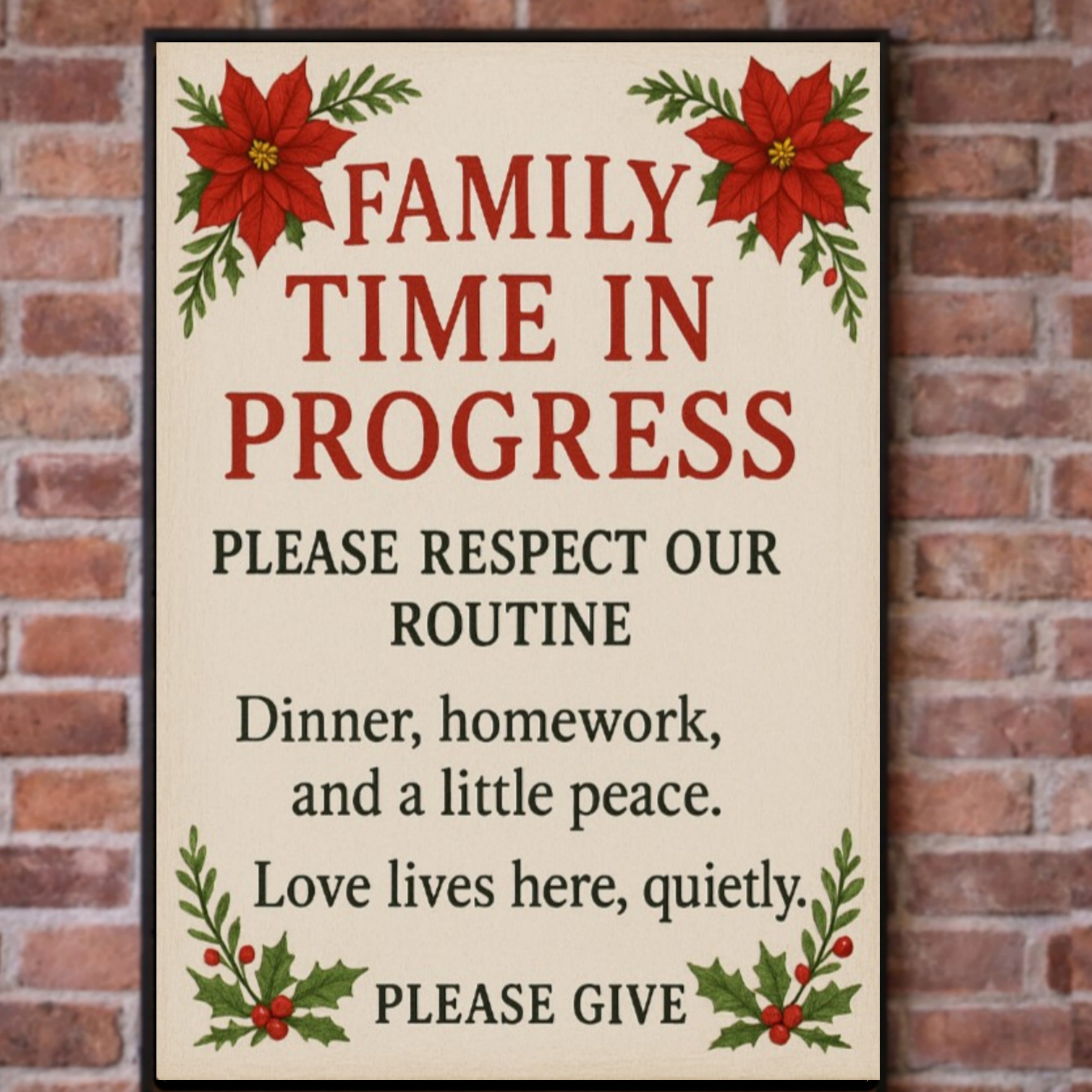 Quiet Home Zone Privacy Sign – Please Respect Our Privacy Door Sign | Home Warning Decor 13x19in Laminated Print