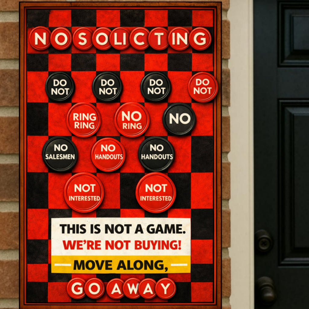 No Trespassing Chess Sign Keep Out Or Pay The Price 13x19 Laminated Warning Sign Unique Strategy Design Home Security Decor