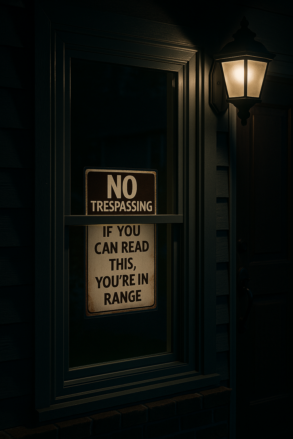No Trespassing Sign – If You Can Read This You’re in Range | Funny Property Warning Sign 13x19in