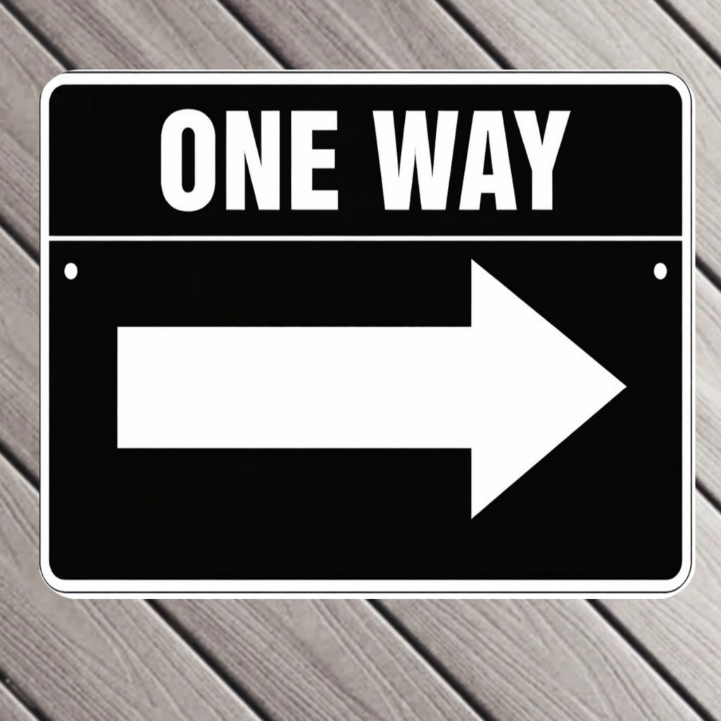 One Way Left Arrow Sign 12x12 – Directional Traffic Sign, Driveway Garage Business Sign, Laminated Aluminum Backing Weather Resistant