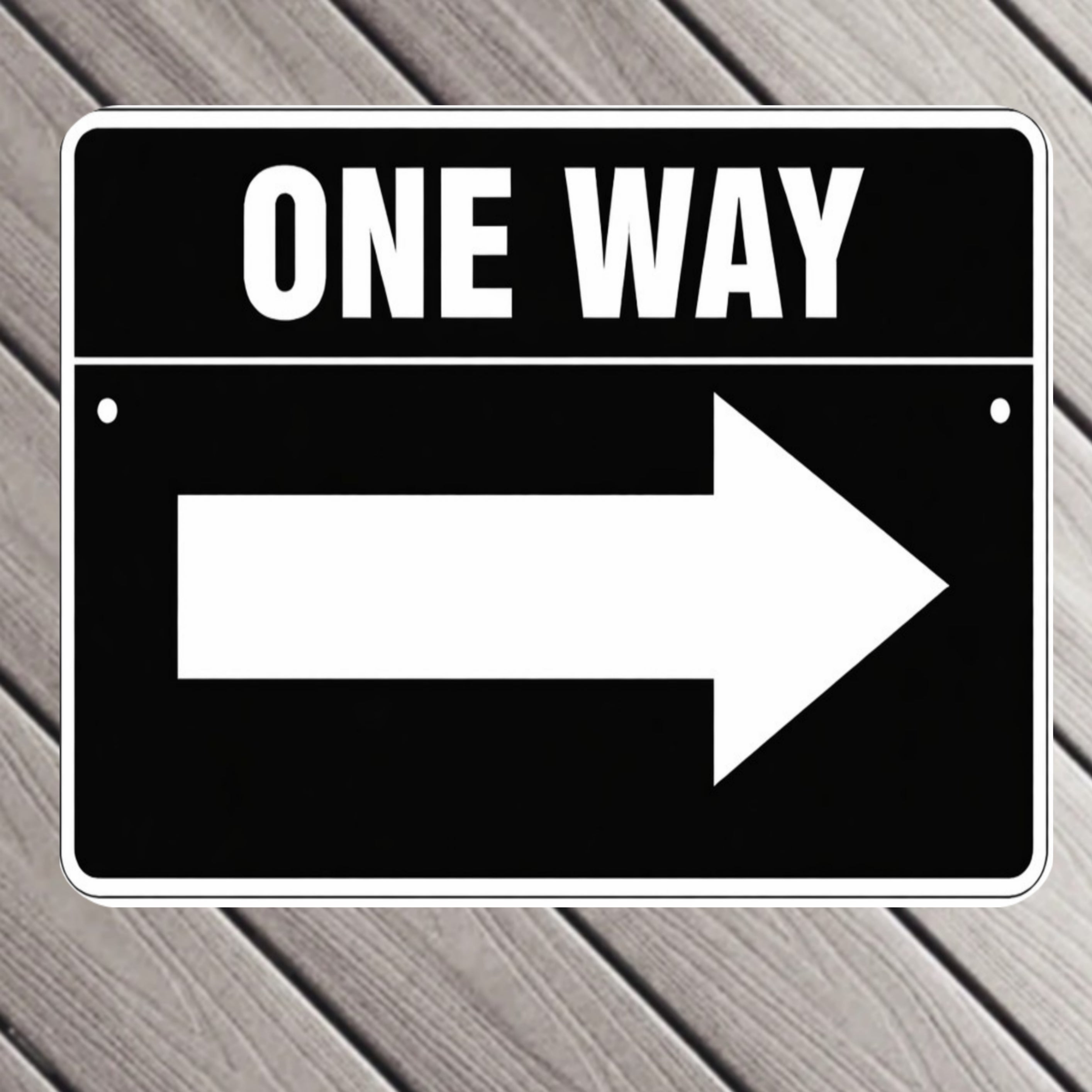 One Way Left Arrow Sign 12x12 – Directional Traffic Sign, Driveway Garage Business Sign, Laminated Aluminum Backing Weather Resistant