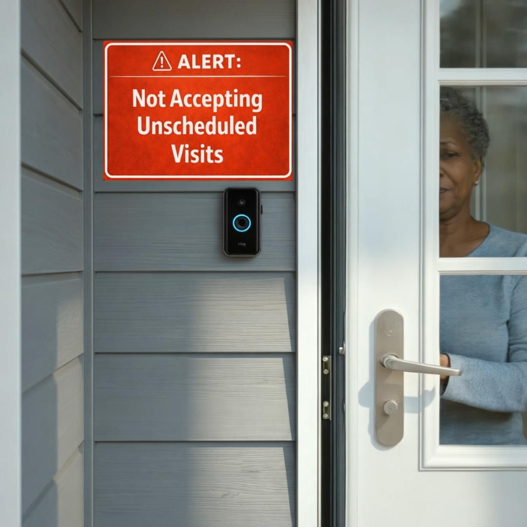 Alert Not Accepting Unscheduled Visits Sign Funny No Soliciting Door Sign Home Privacy Decor