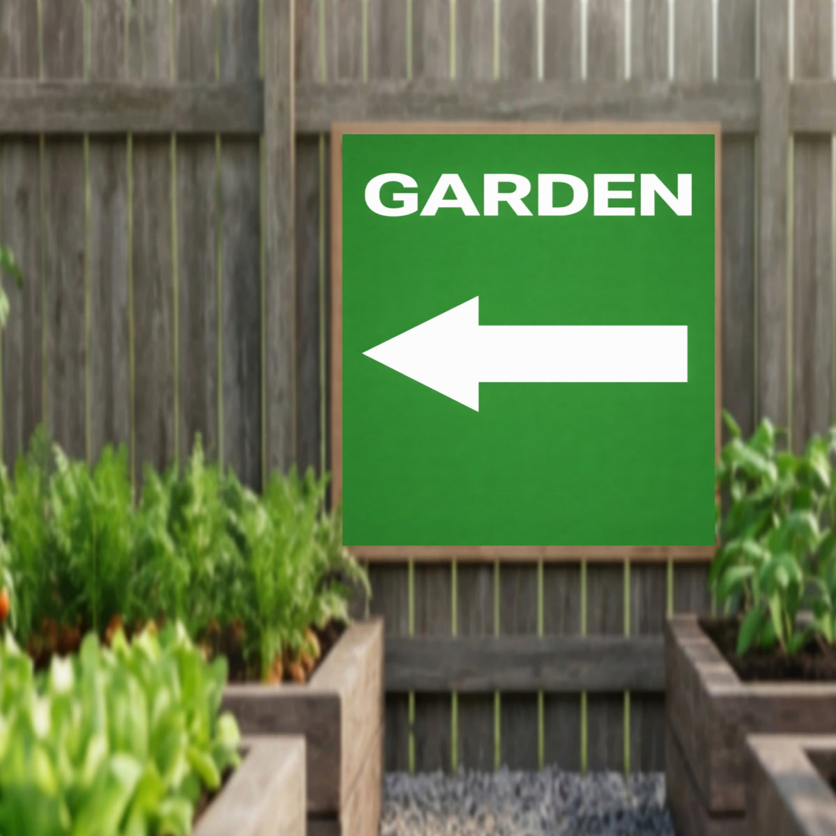 Garden Direction Sign Arrow Yard Sign Outdoor Garden Decor 13x19 Laminated Directional Sign Landscaping Sign