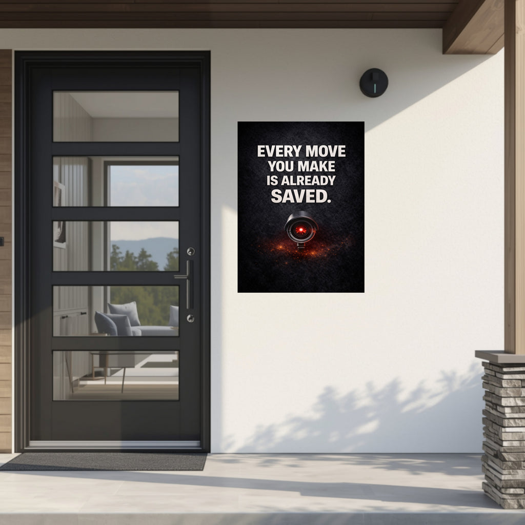 Security Camera Warning Sign 13x19 Laminated Outdoor Sign Every Move You Make Is Already Saved Porch Protection Surveillance Sign