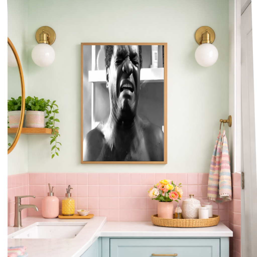 Friday Movie Inspired Wall Art – Pops & Craig Classic Scene Print | Funny Urban Nostalgia Decor | Black & White Framed Poster