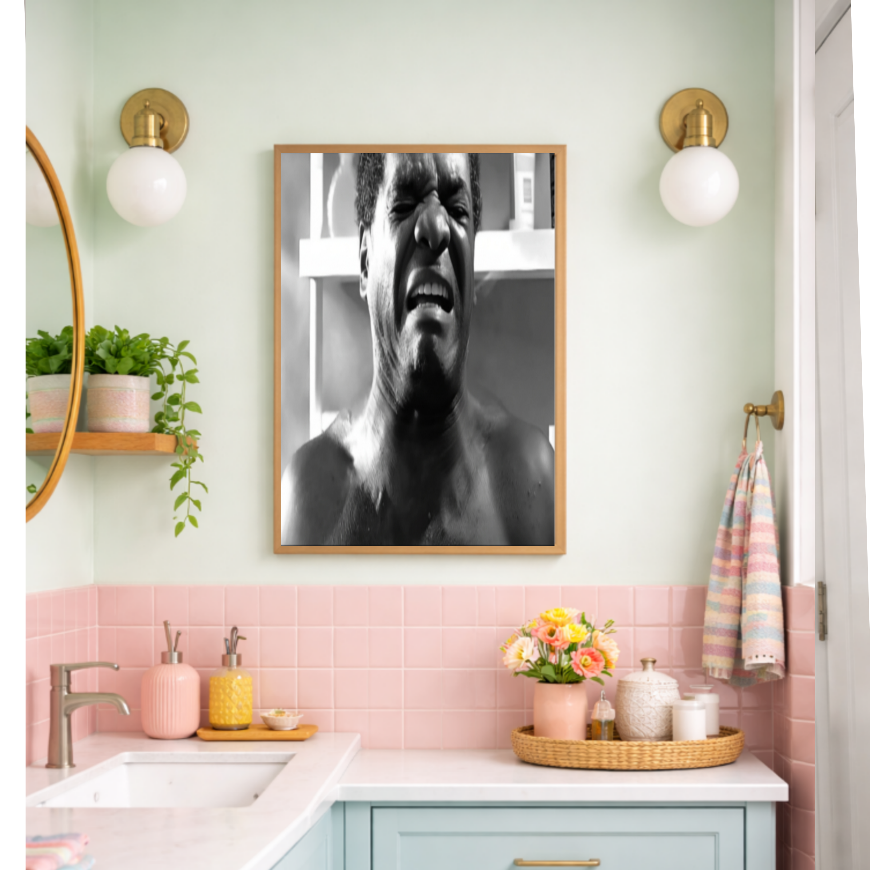 Friday Movie Inspired Wall Art – Pops & Craig Classic Scene Print | Funny Urban Nostalgia Decor | Black & White Framed Poster