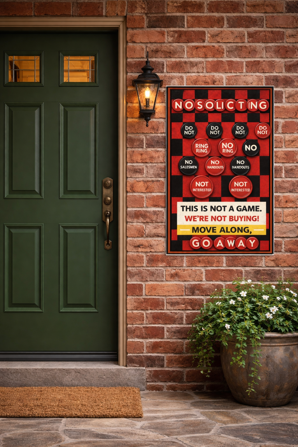 No Trespassing Chess Sign Keep Out Or Pay The Price 13x19 Laminated Warning Sign Unique Strategy Design Home Security Decor