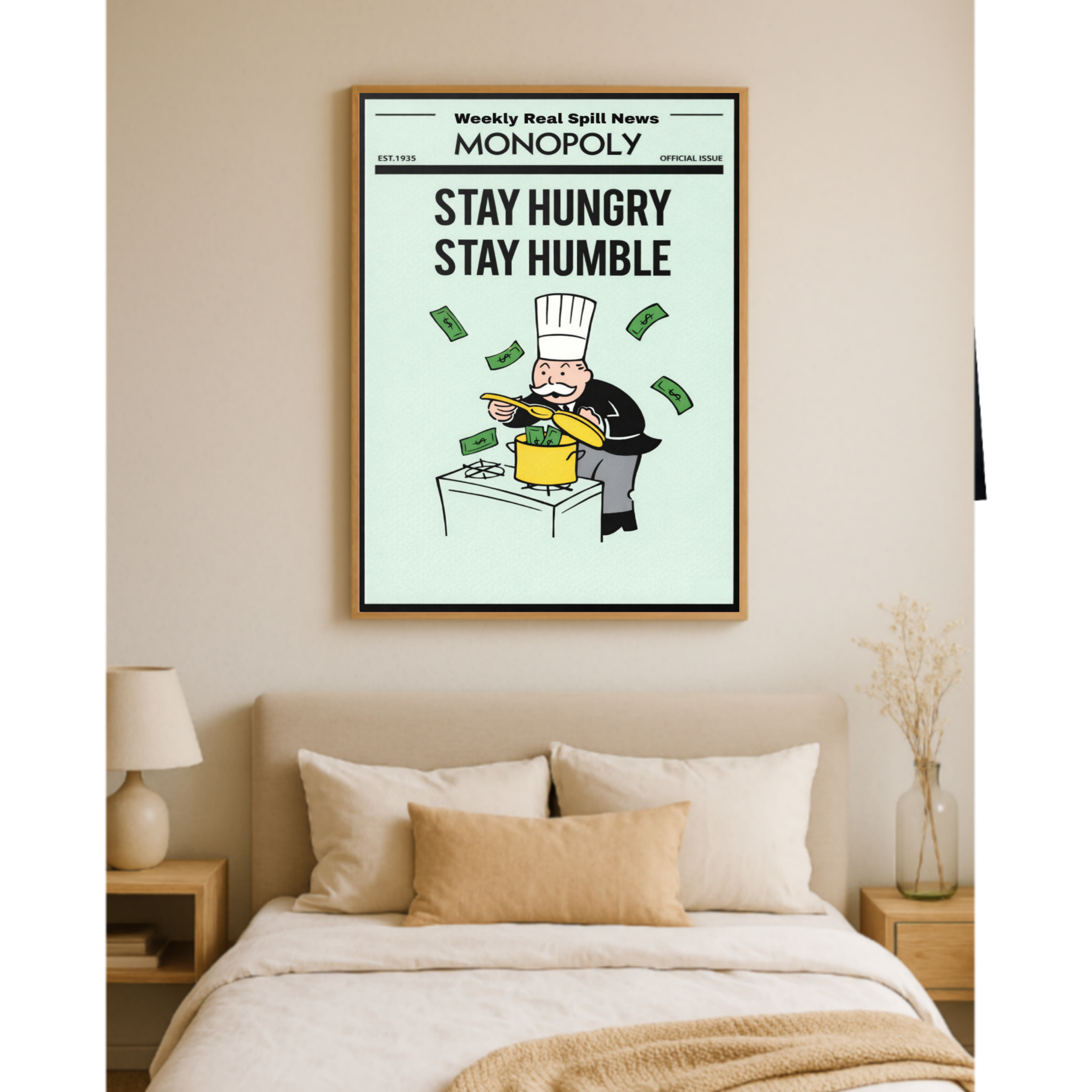 Stay Hungry Stay Humble Motivational Poster – 13x19 Laminated Success Mindset Wall Art