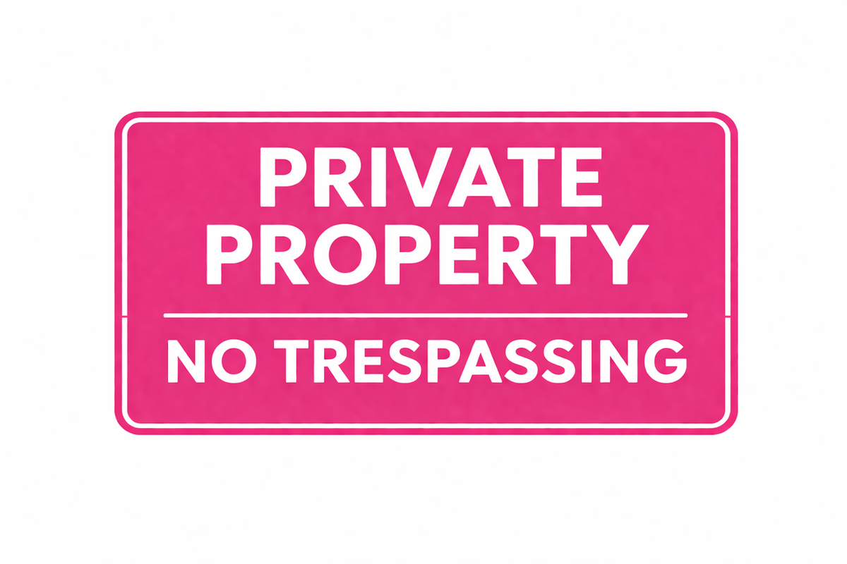 Private Property No Trespassing Signs – Multi-Color Set | Durable Outdoor Warning Signs (6x9