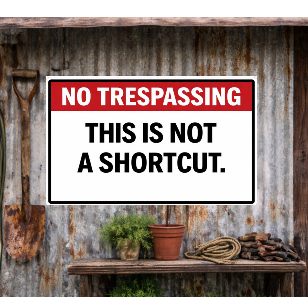 No Trespassing This Is Not A Shortcut Sign 13x19 Laminated Outdoor Warning Sign Private Property Yard Sign Funny Security Sign