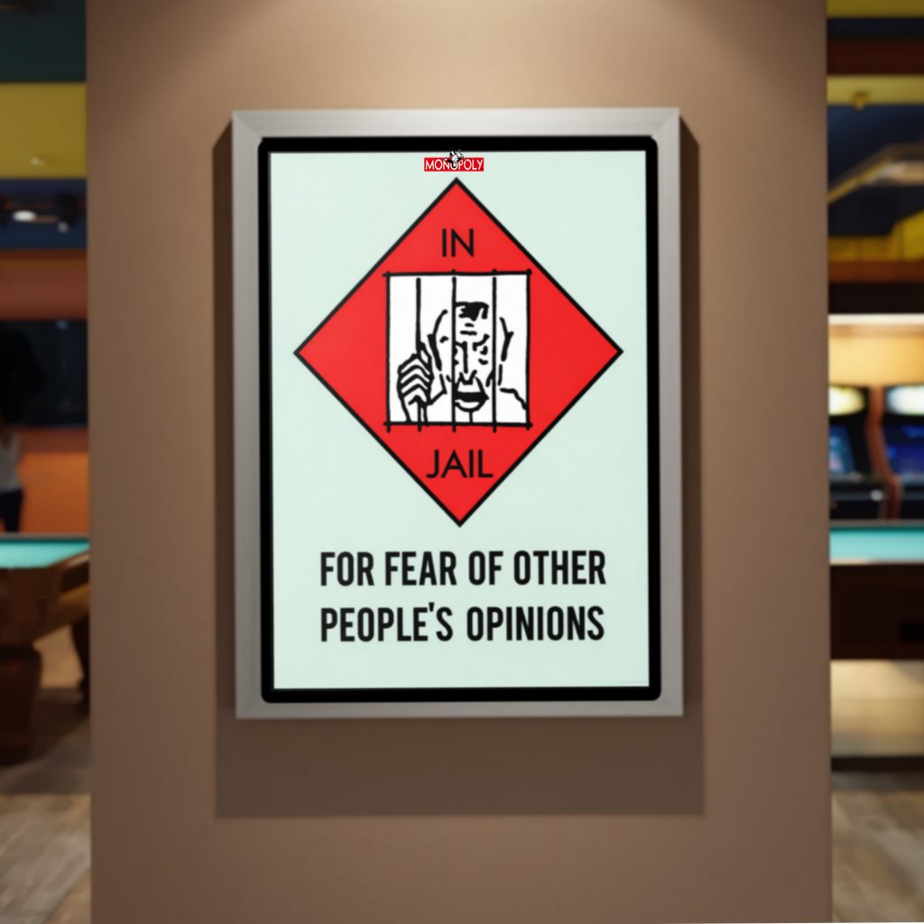 In Jail for Other People’s Opinions Sign – Motivational Freedom 13x19in Laminated Print| Self Confidence Wall Art
