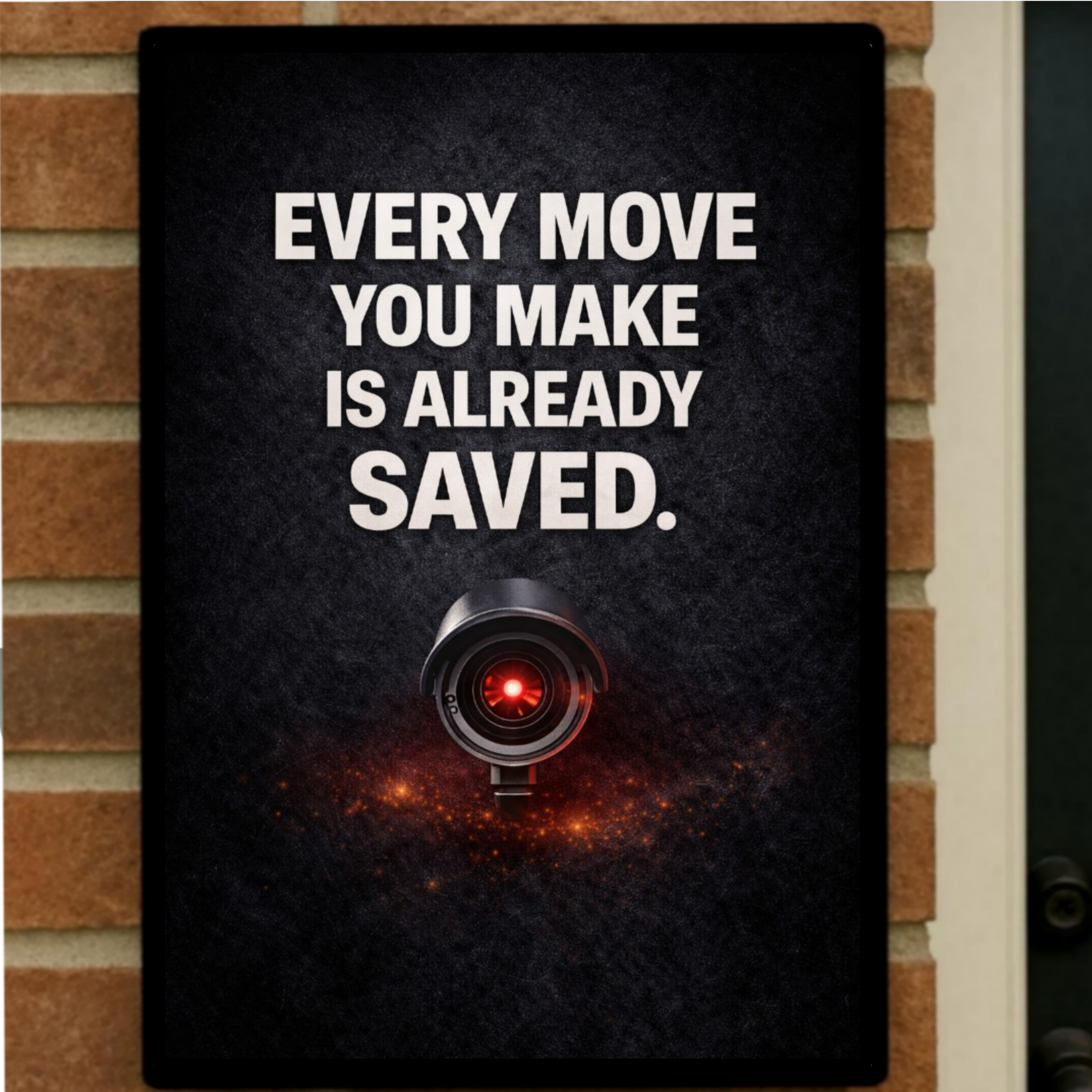 Security Camera Warning Sign 13x19 Laminated Outdoor Sign Every Move You Make Is Already Saved Porch Protection Surveillance Sign