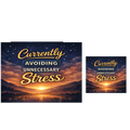 Currently Avoiding Unnecessary Stress Wall Art – Calm Aesthetic Home Decor | Peaceful Lifestyle Sign