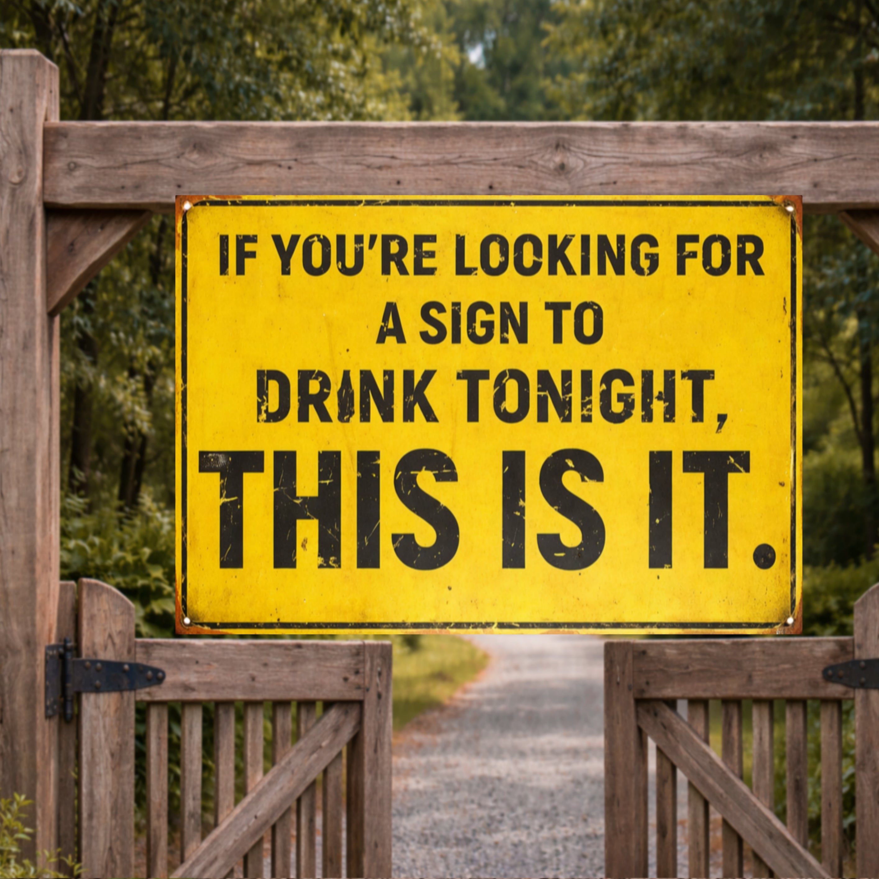 Funny Party Sign – “If You’re Looking for a Sign to Drink Tonight, This Is It” | Bar Decor Wall Art (13x19)