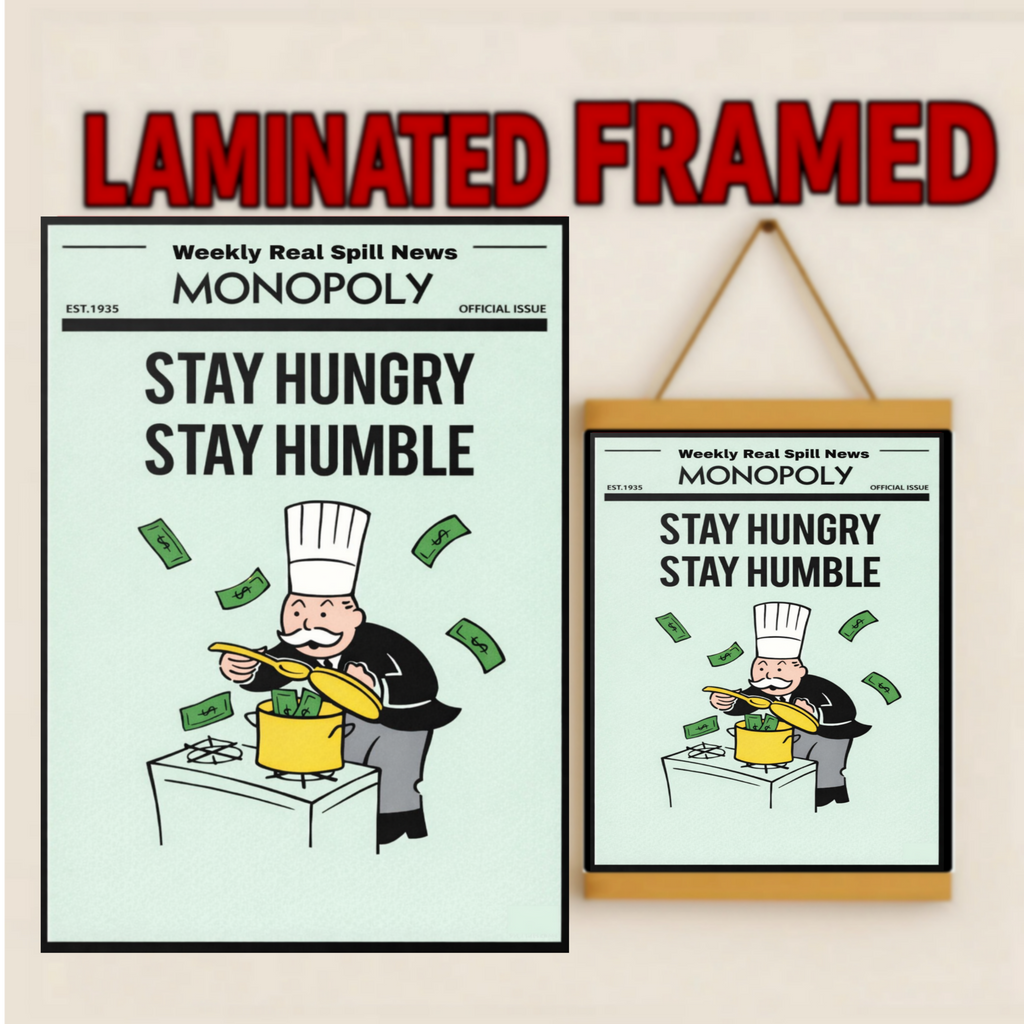 Stay Hungry Stay Humble Motivational Poster – 13x19 Laminated Success Mindset Wall Art
