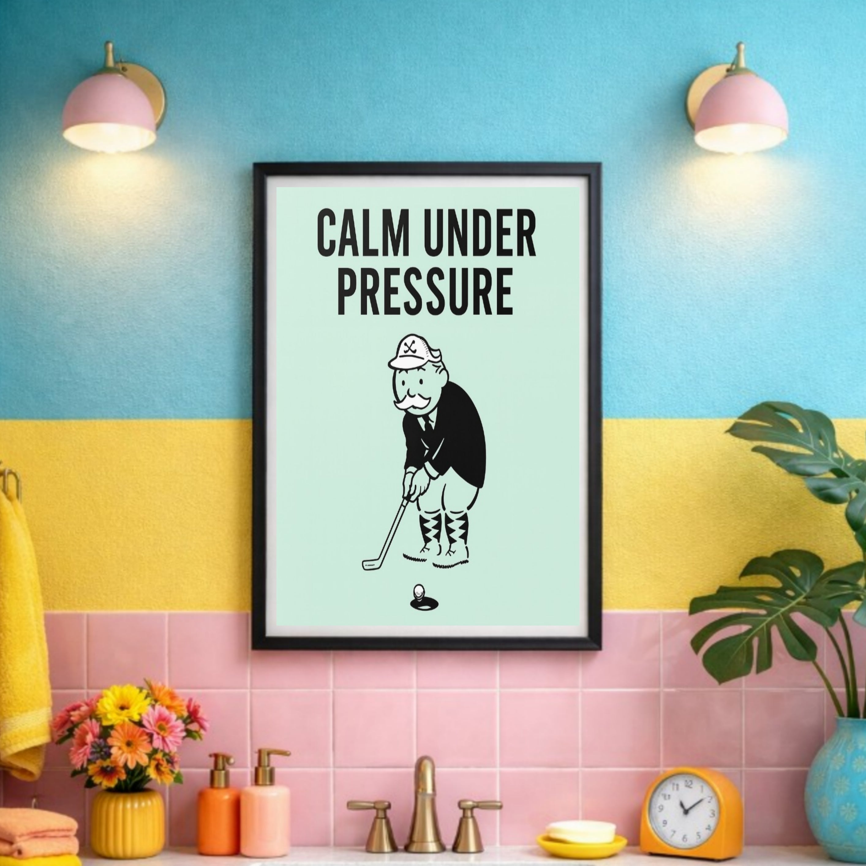 Calm Under Pressure Motivational Poster – Focus and Discipline Wall Art | 13x19 Laminated Print