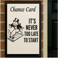 It's Never Too Late to Start Motivational Poster – Inspirational Wall Art | 13x19 Laminated Print