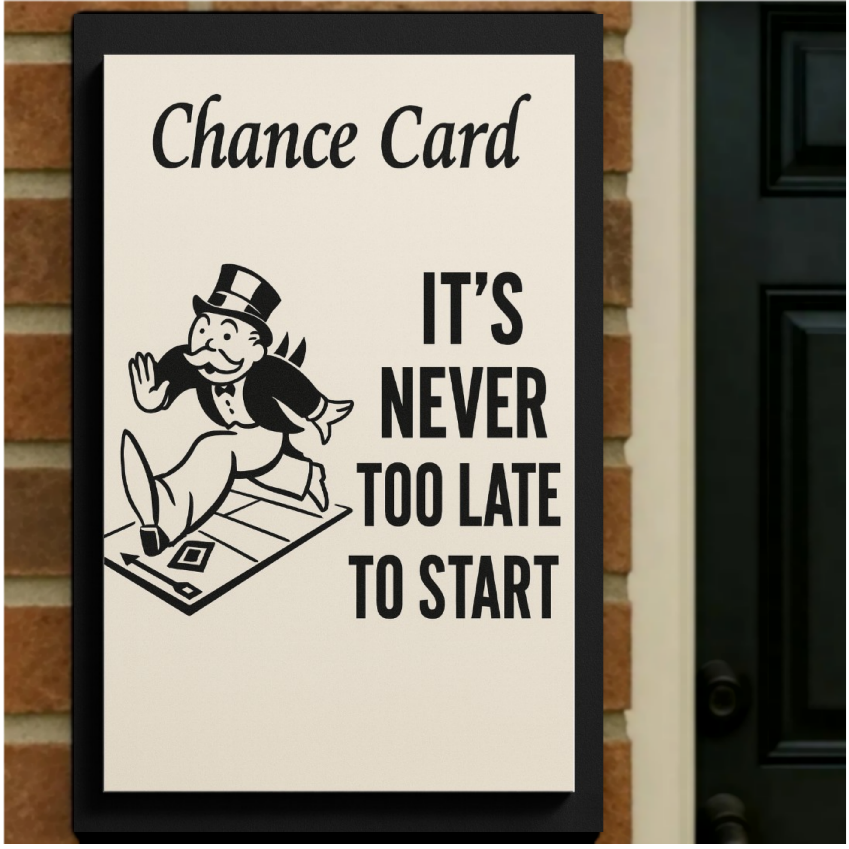 It's Never Too Late to Start Motivational Poster – Inspirational Wall Art | 13x19 Laminated Print