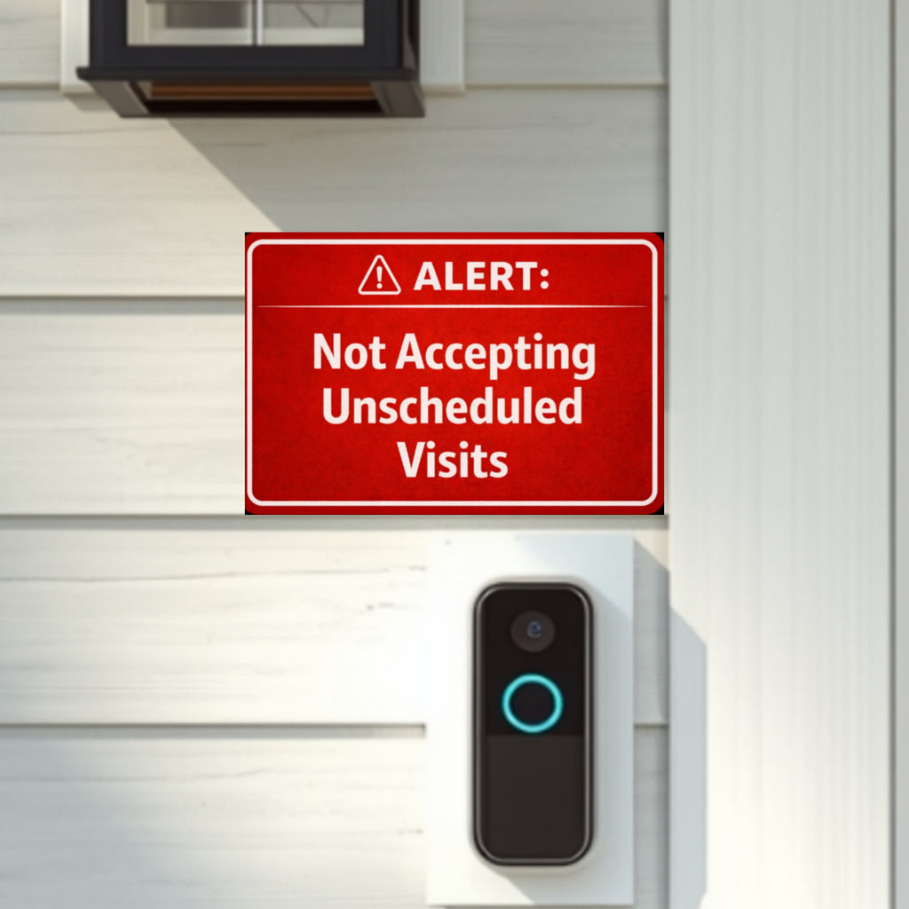 Alert Not Accepting Unscheduled Visits Sign Funny No Soliciting Door Sign Home Privacy Decor