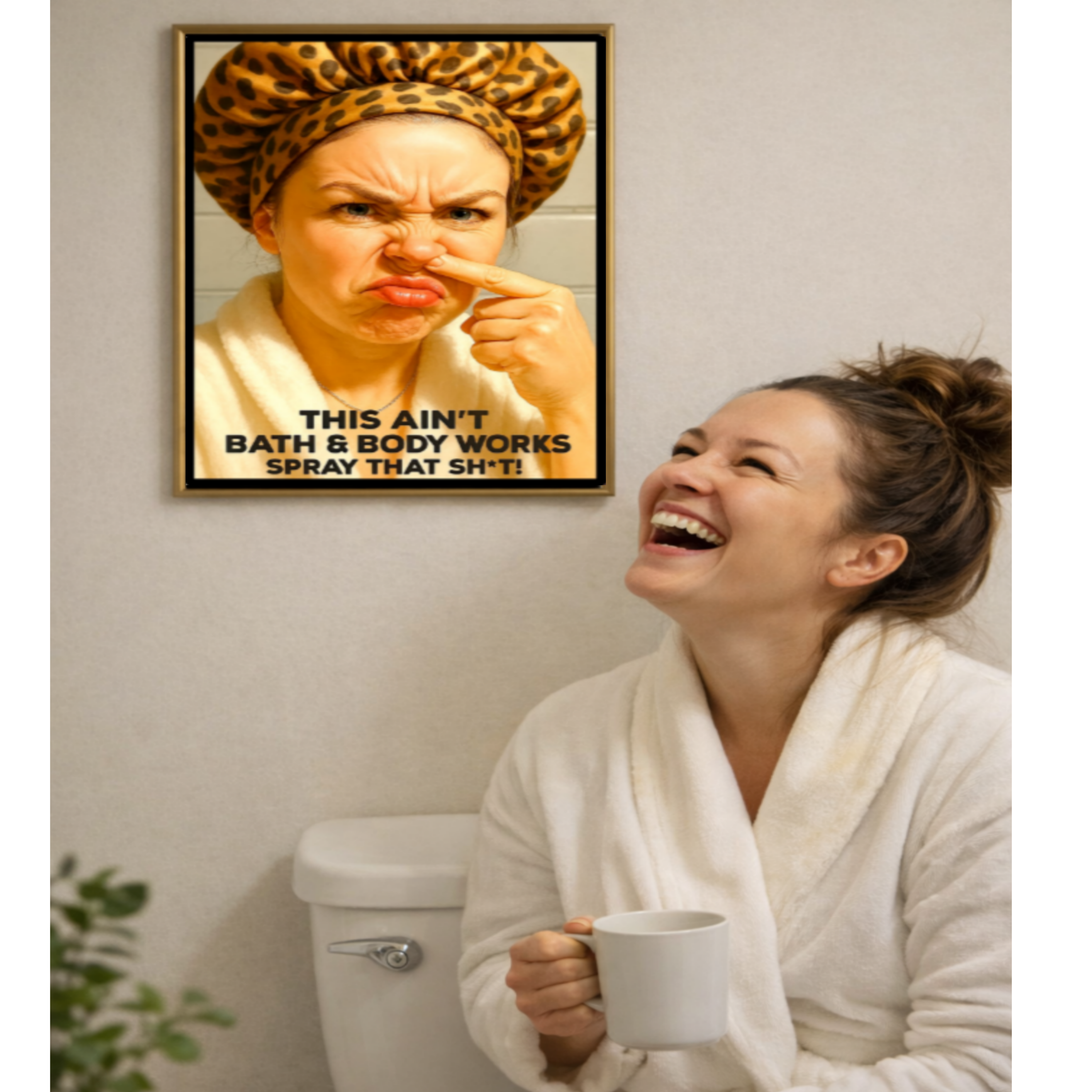 Funny Bathroom Sign Spray That Sh*t Bathroom Humor Wall Art 13x19 Laminated Restroom Decor Bold Funny Toilet Sign Home Decor