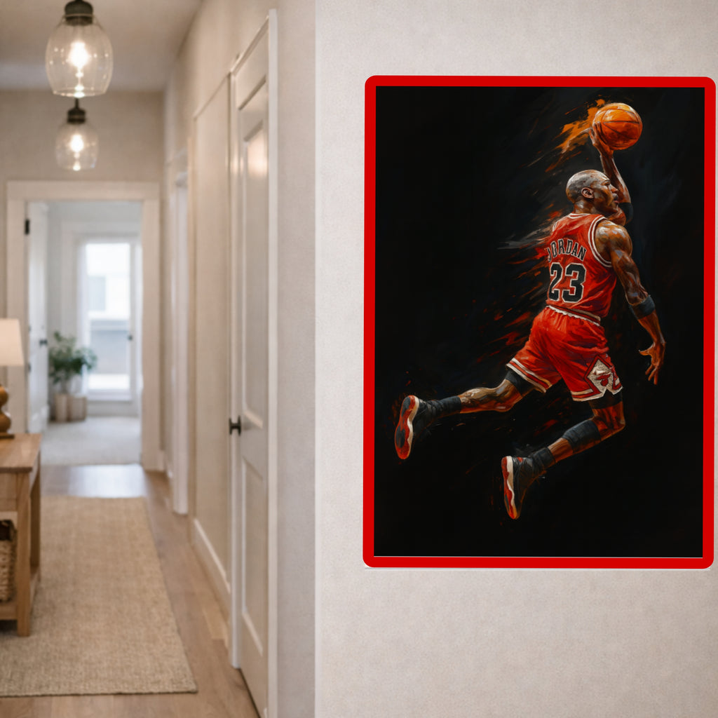 Legendary MJ Basketball Wall Art Inspired by Jordan Dunk Poster Sports Wall Decor Athlete Motivation Print 13x19 Laminated