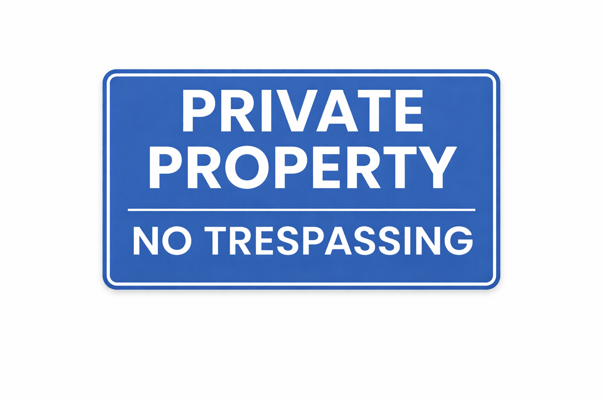 Private Property No Trespassing Signs – Multi-Color Set | Durable Outdoor Warning Signs (6x9