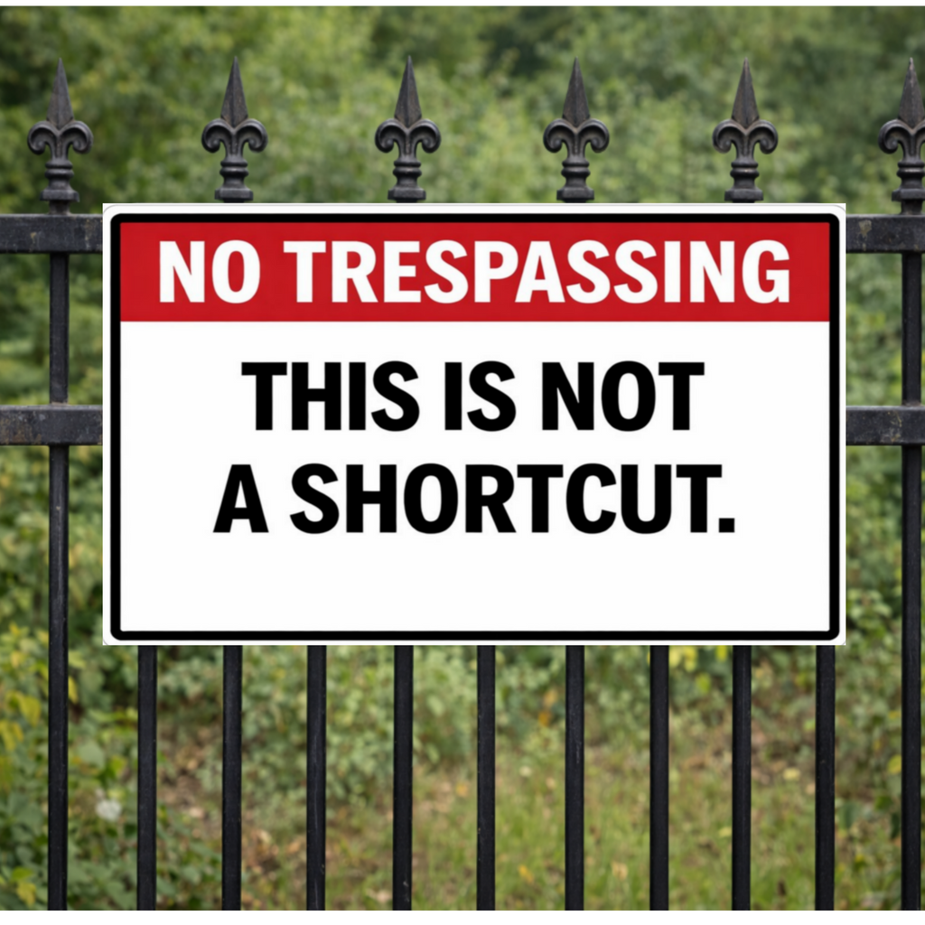No Trespassing This Is Not A Shortcut Sign 13x19 Laminated Outdoor Warning Sign Private Property Yard Sign Funny Security Sign