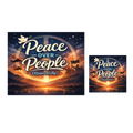 Peace Over People Wall Art (Respectfully) – Motivational Statement Decor | Aluminum Backing Sign