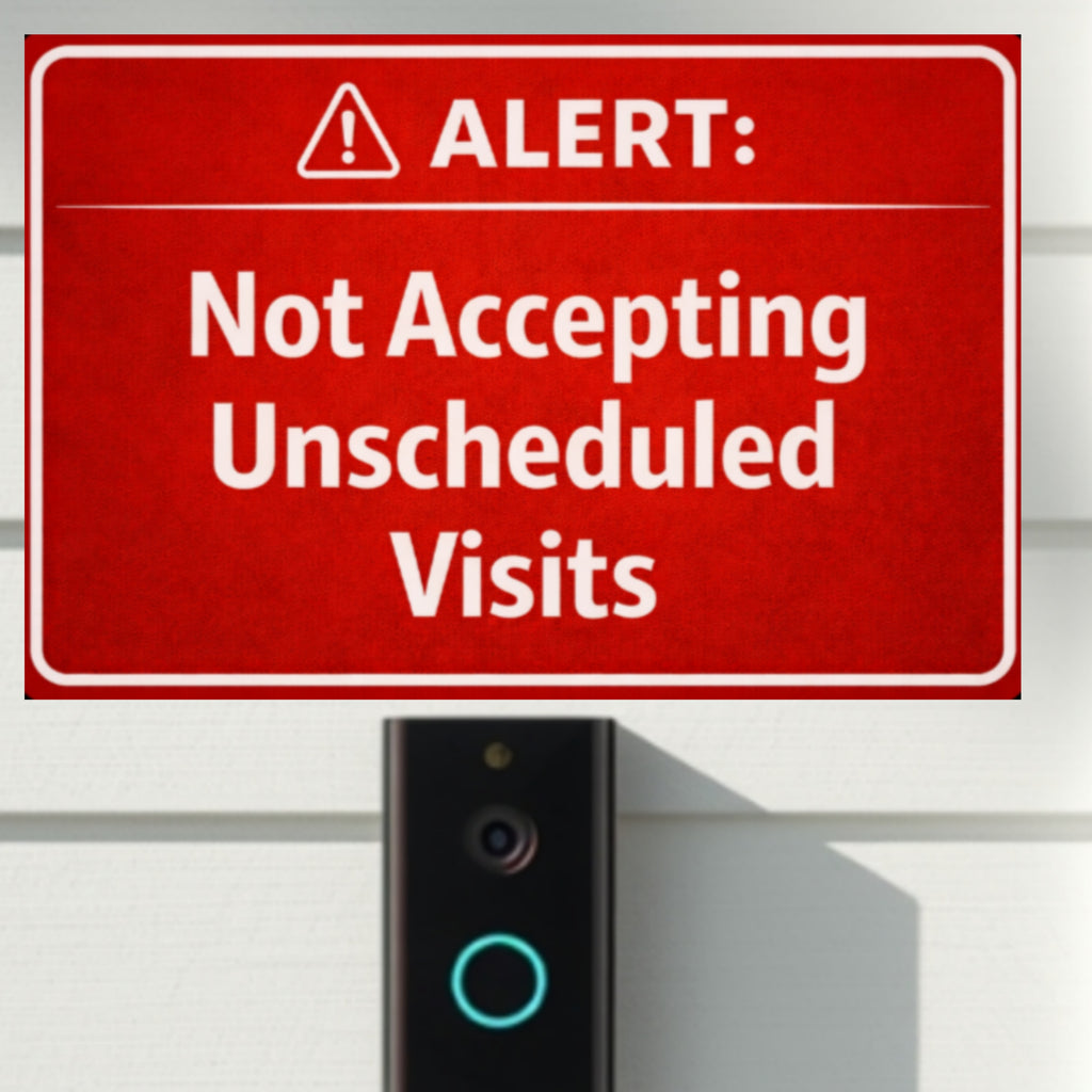 Alert Not Accepting Unscheduled Visits Sign Funny No Soliciting Door Sign Home Privacy Decor