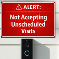 Alert Not Accepting Unscheduled Visits Sign Funny No Soliciting Door Sign Home Privacy Decor