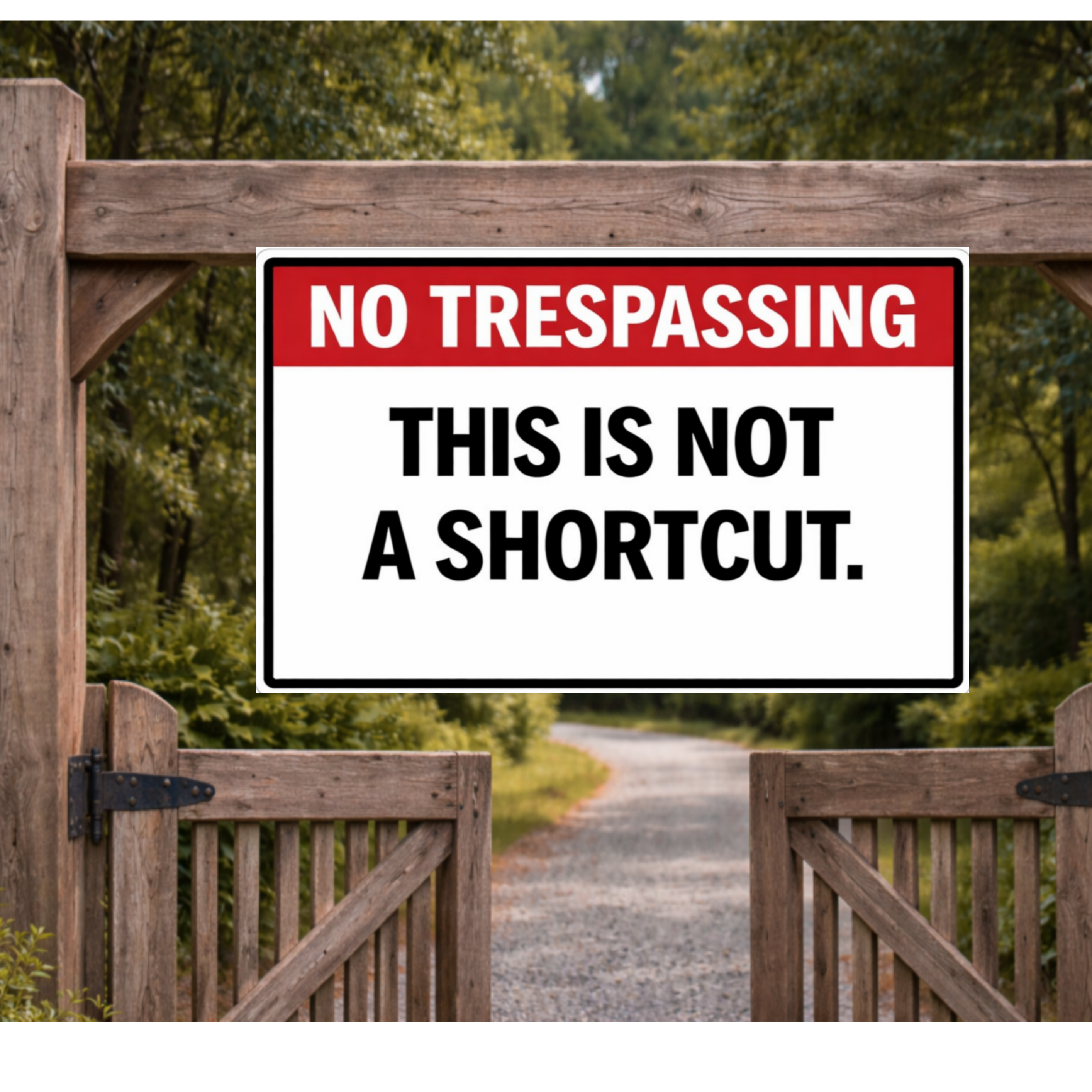 No Trespassing This Is Not A Shortcut Sign 13x19 Laminated Outdoor Warning Sign Private Property Yard Sign Funny Security Sign