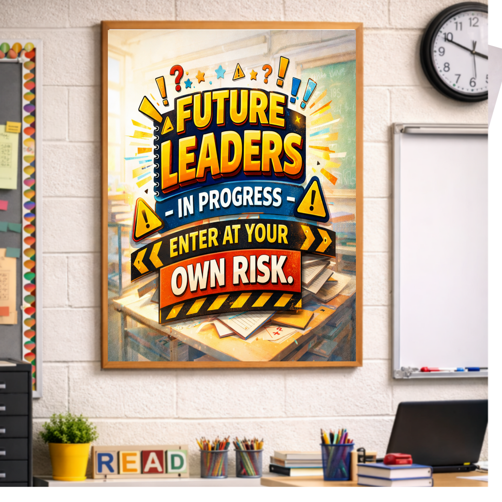 Future Leaders Classroom Sign Teacher Decor School Poster 13x19 Laminated Classroom Wall Art Motivational Student Sign